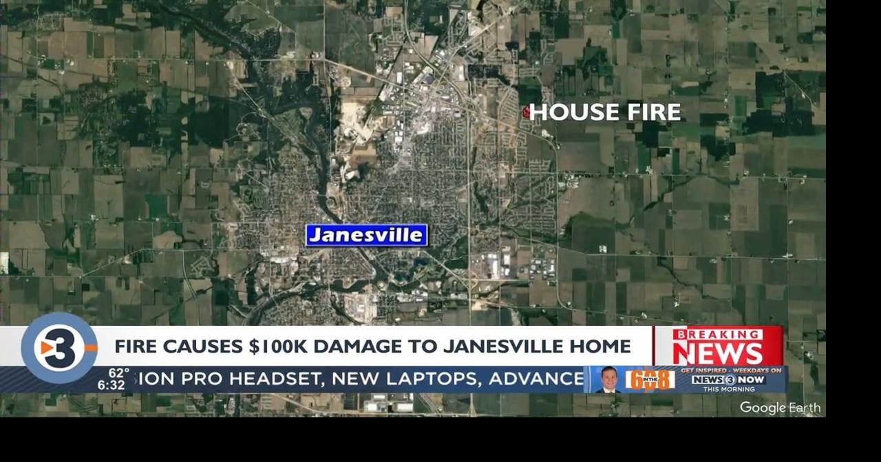 Janesville family escapes house fire before crews arrive on scene Video