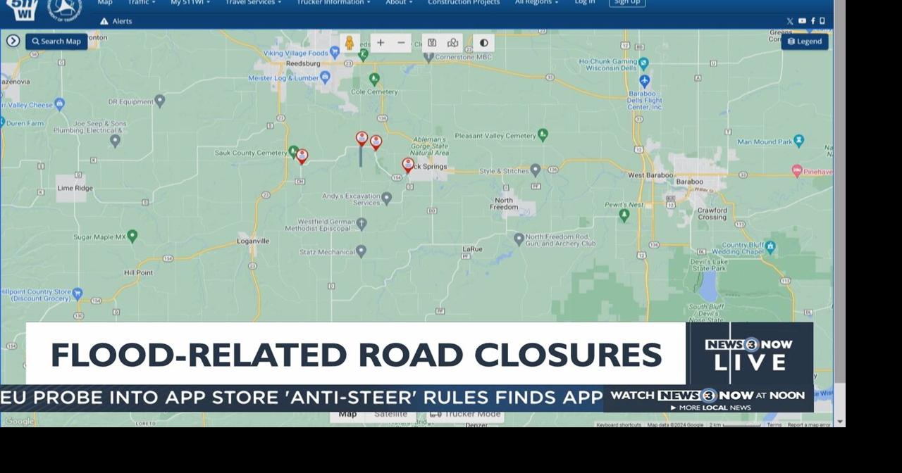 Flood related road closures in Sauk County | Video | channel3000.com