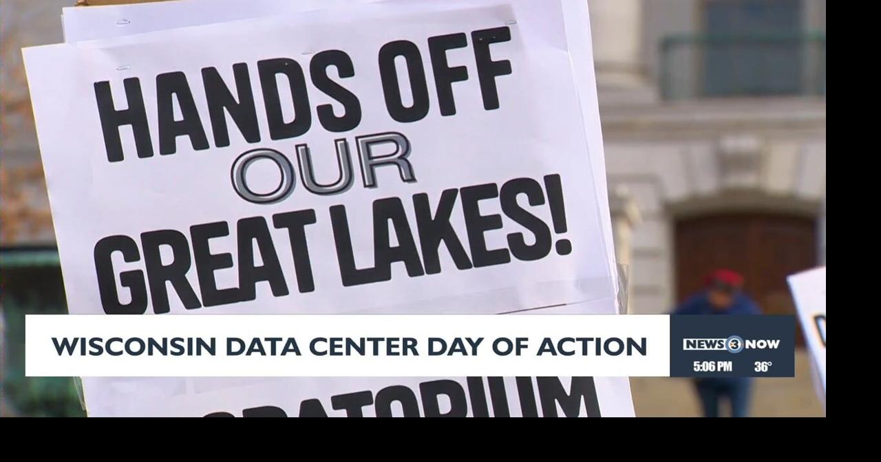 Protesters gather at Wisconsin Capitol to oppose data center expansion