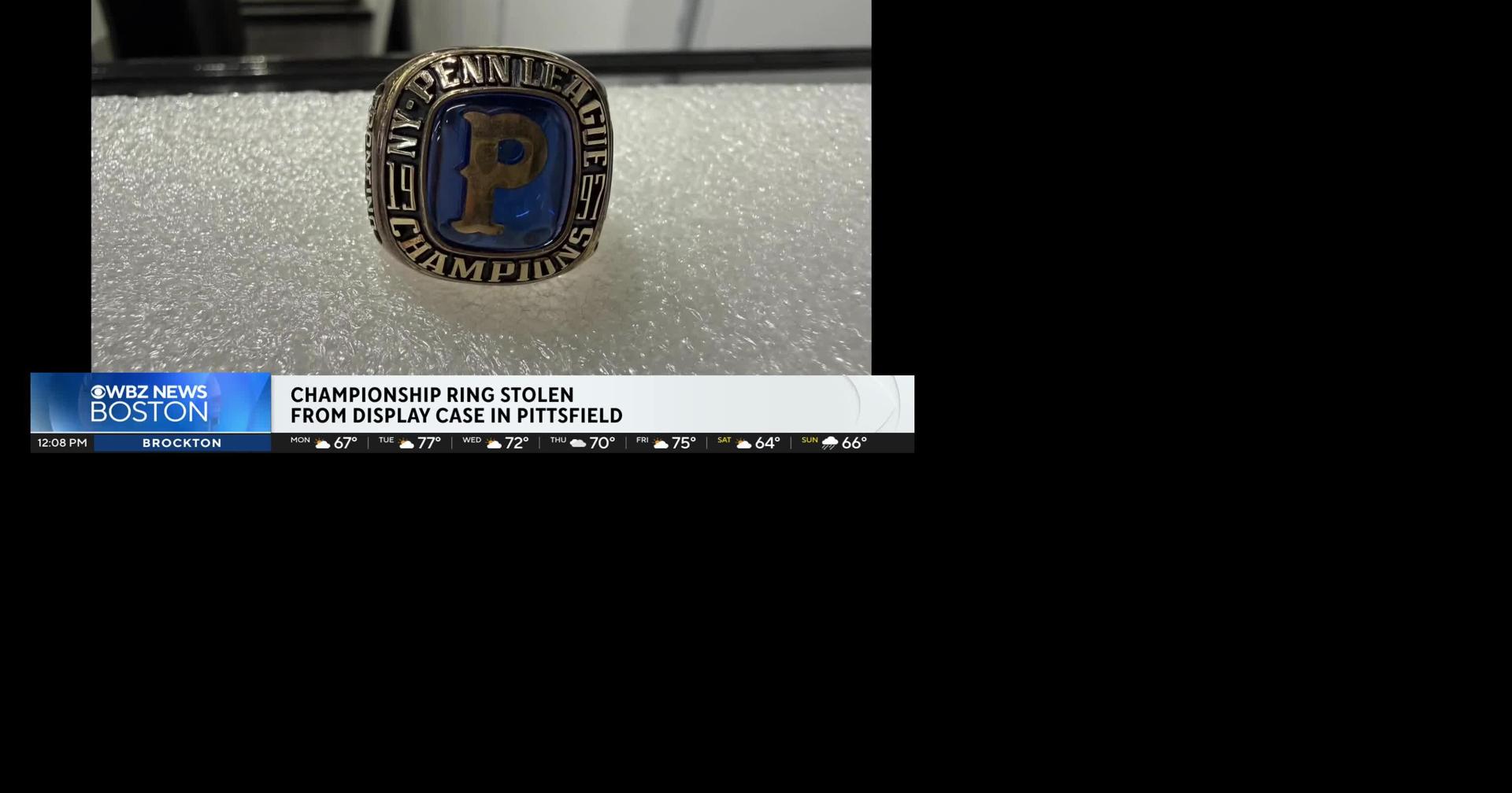 Championship ring stolen from display case in Massachusetts: "Significant piece of local sports heritage"