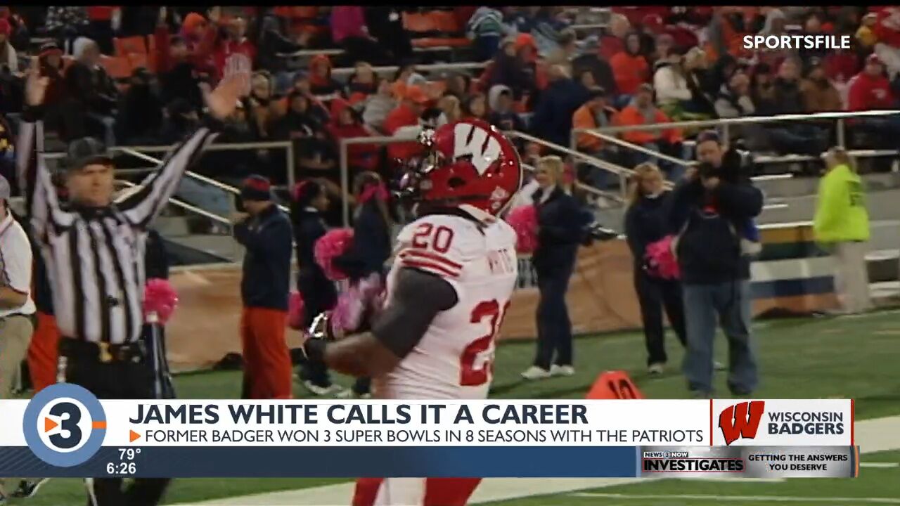 3-time Super Bowl champion, former Badgers RB James White retires from NFL