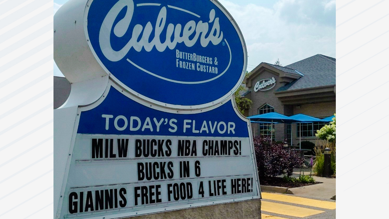 Giannis offered free Culver's for life after NBA championship win | Local  News | channel3000.com