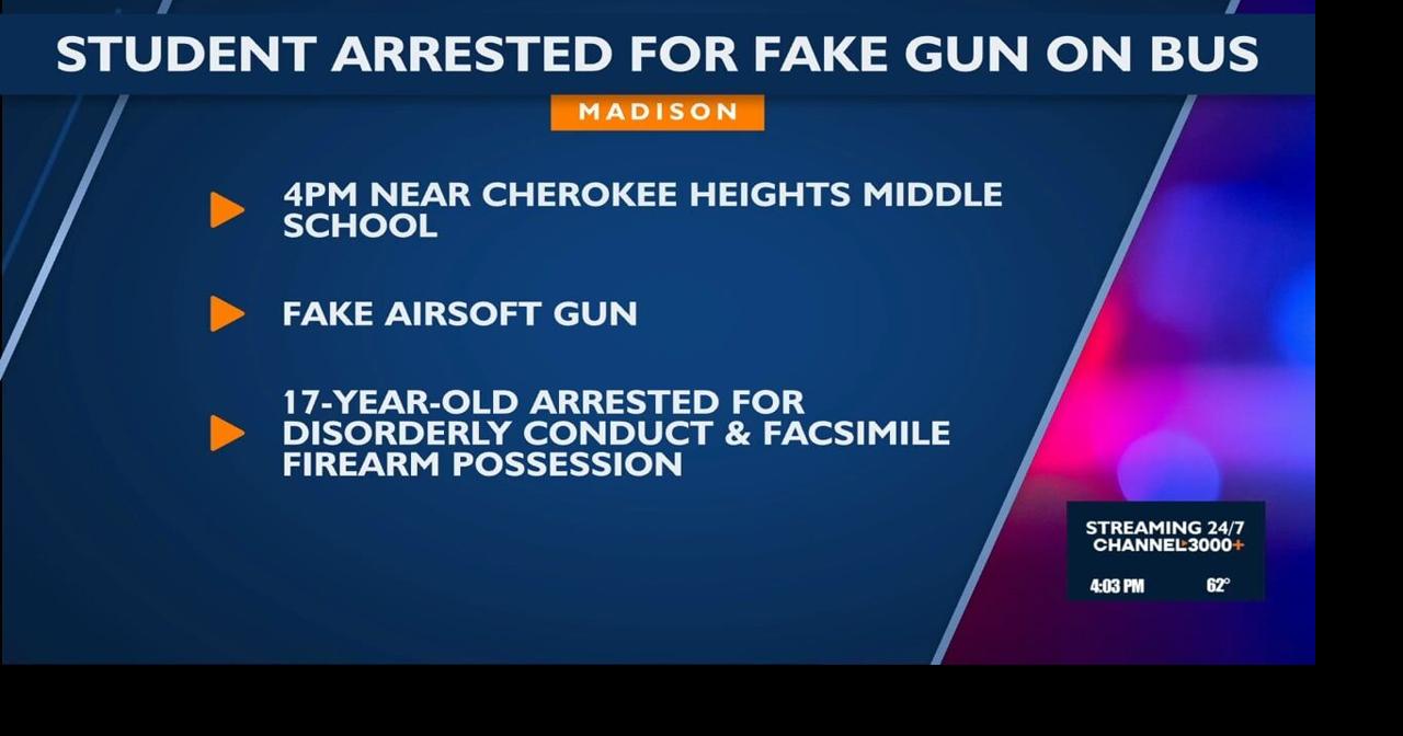 Teen arrested for pointing fake gun at bus passenger in Madison | News ...