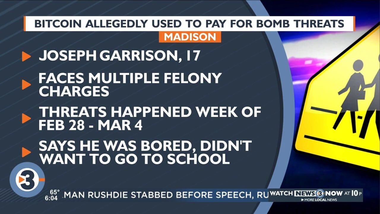 Madison teen allegedly used Bitcoin to pay for bomb threats at Memorial  High School