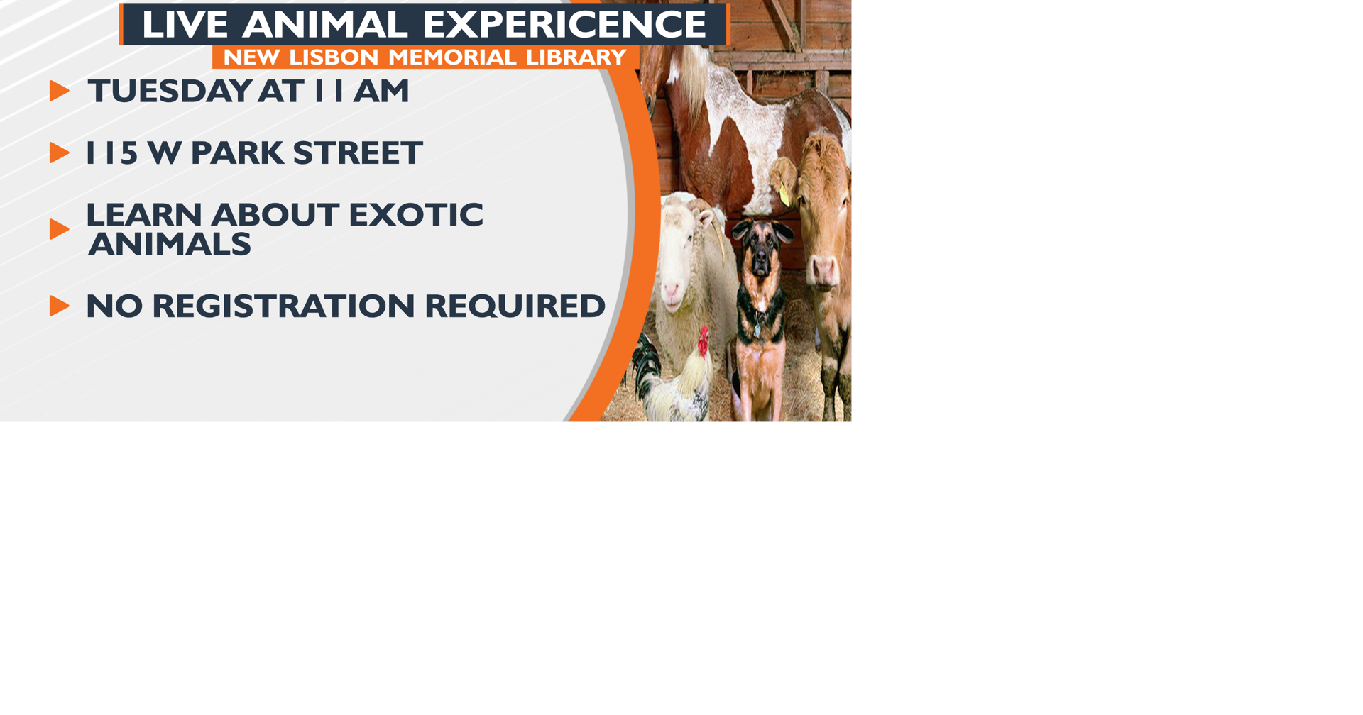 New Lisbon library offering free exotic animal event for kids