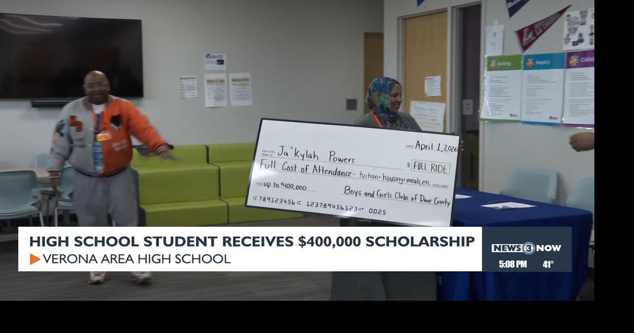 Verona high school student receives $400,000 scholarship