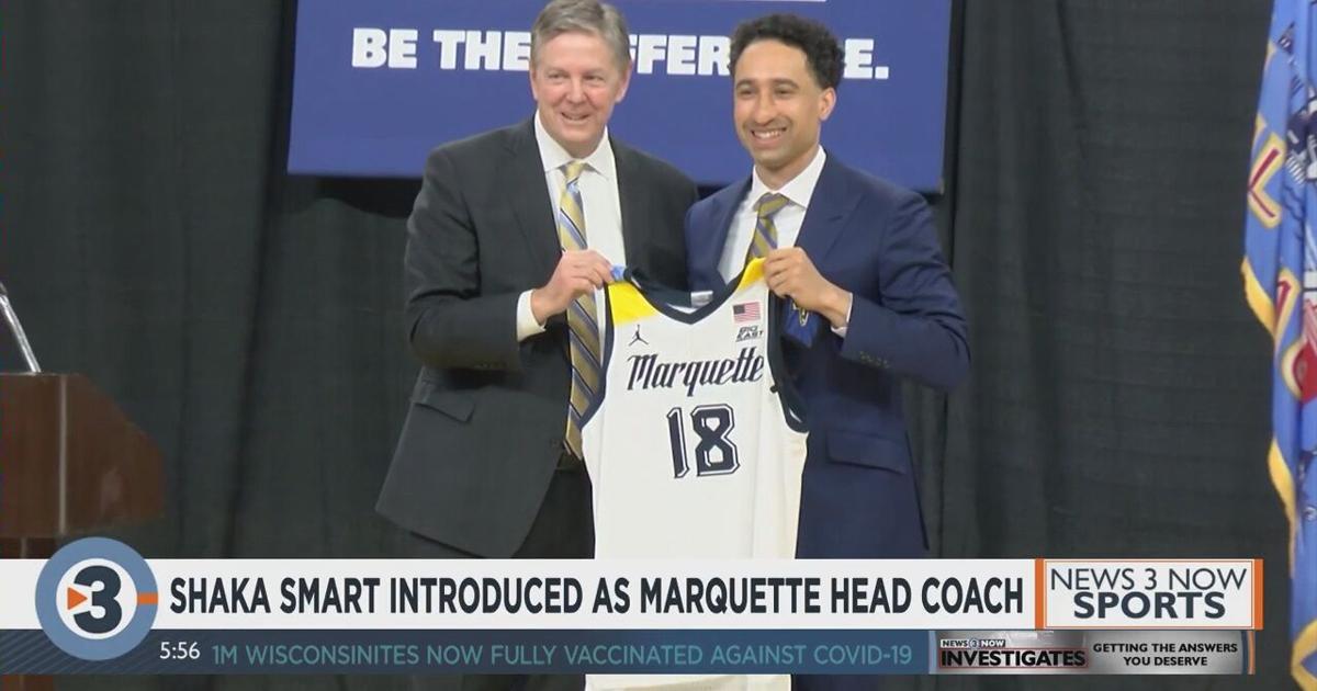 Shaka Smart talks family, philosophy during first press conference as Marquette's  head basketball coach | Local News 