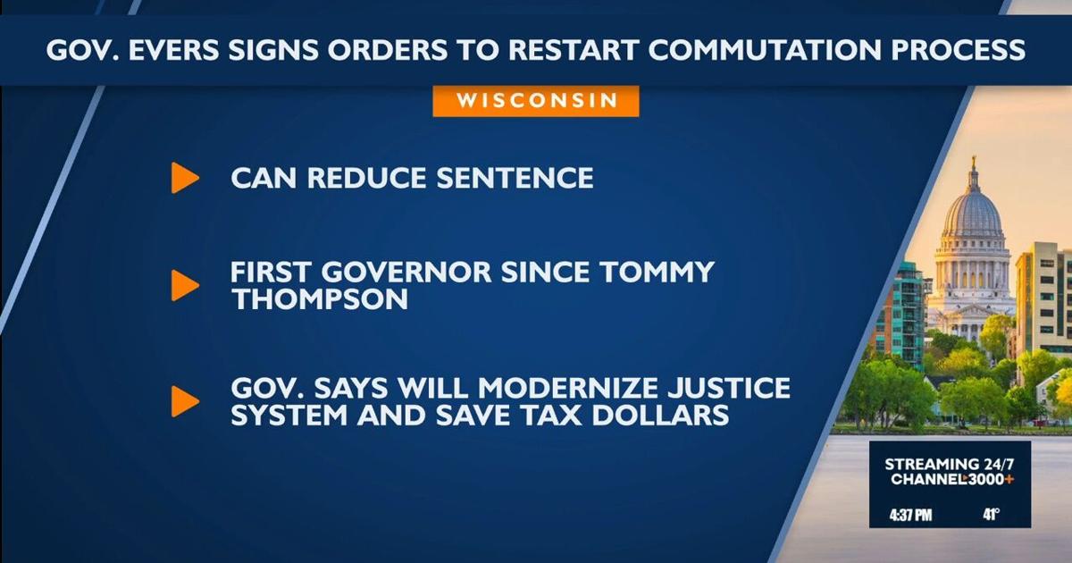 Commutation History Gov. Evers signs orders to restart commutation process | Video ...