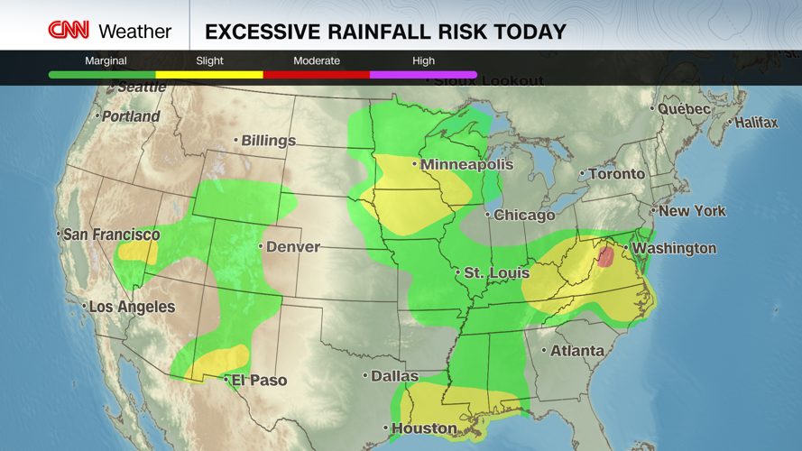 Heavy rain threatens flash flooding for millions across much of the US ...