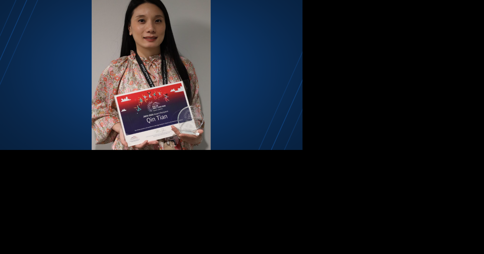 Middleton teacher receives national award for excellence in Chinese language teaching