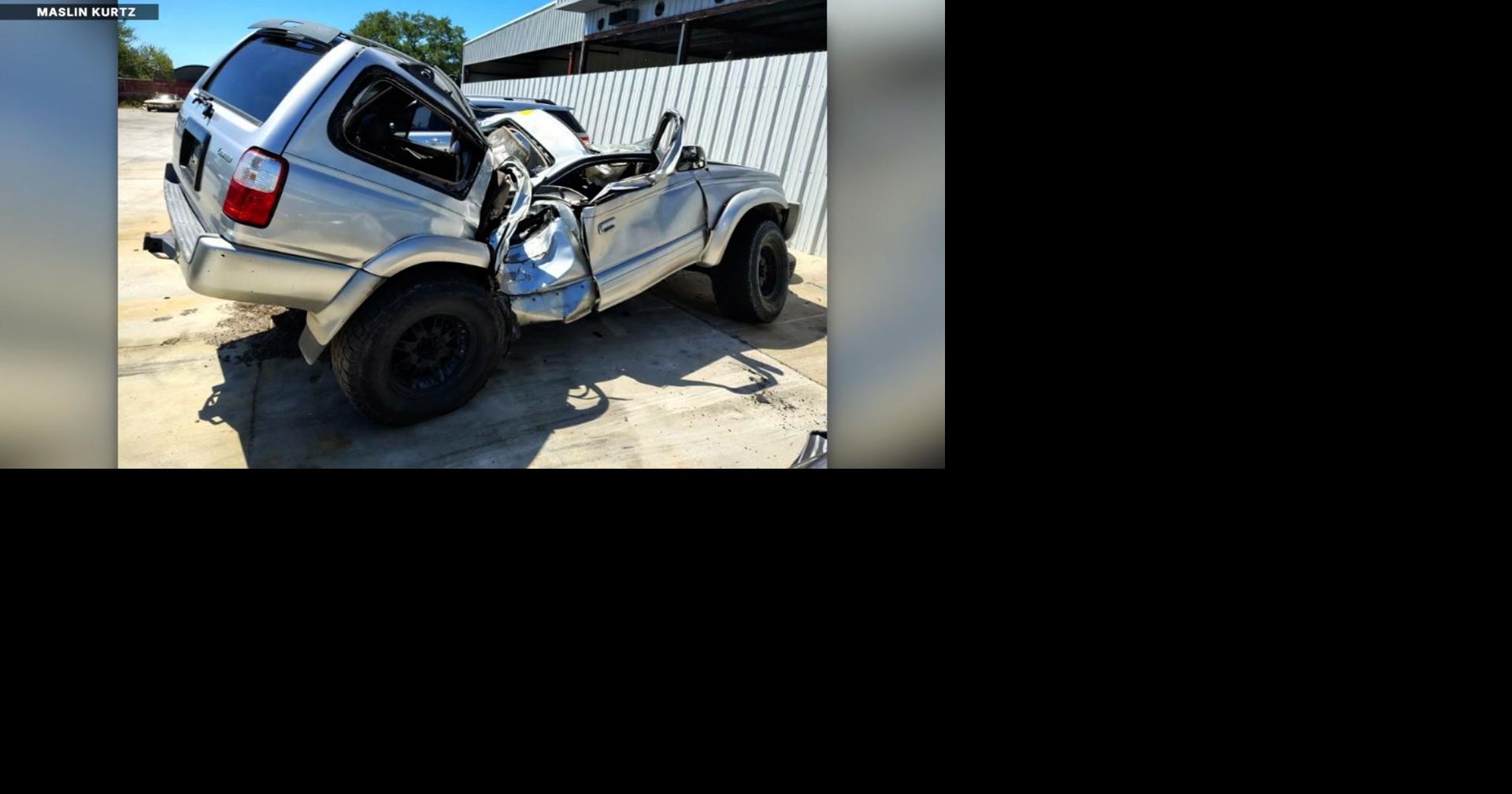 Woman survives rollover crash after hitting 9-foot gator on Florida road