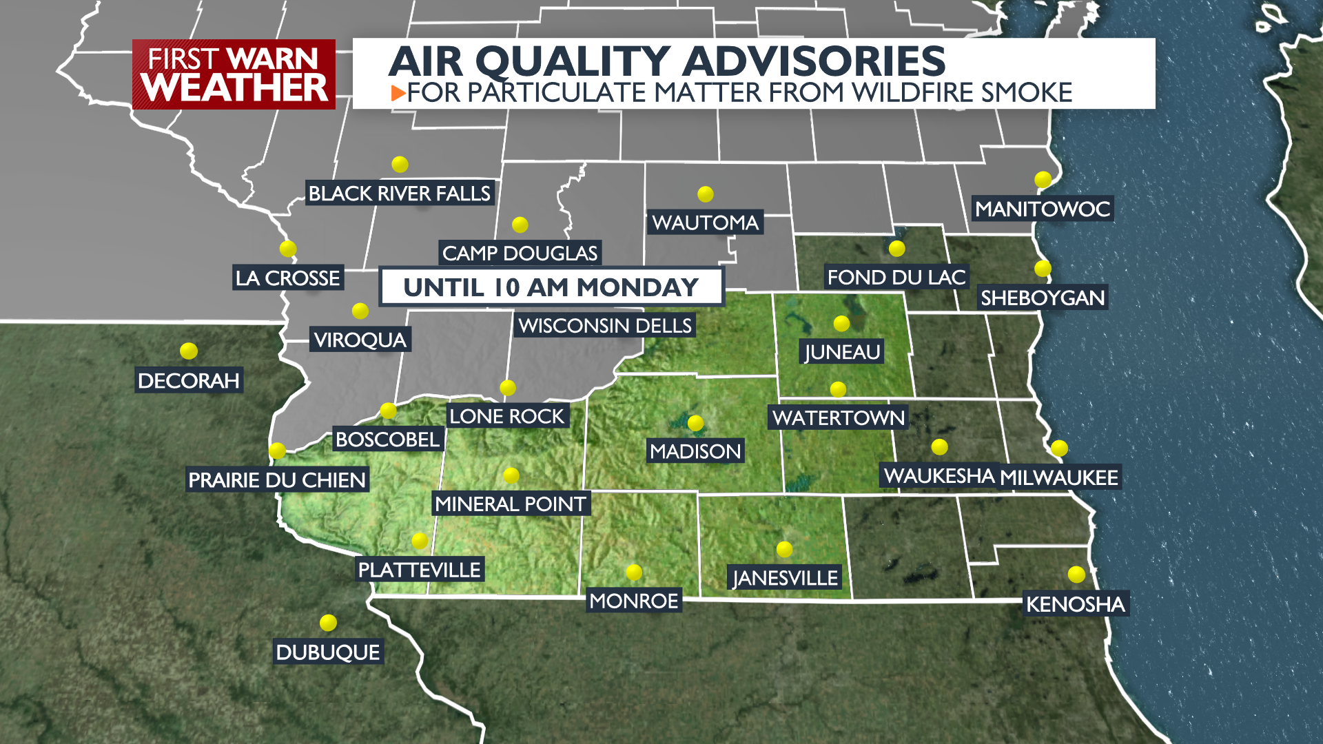 Shower Chances Return For Parts Of Southern Wisconsin Later Monday ...