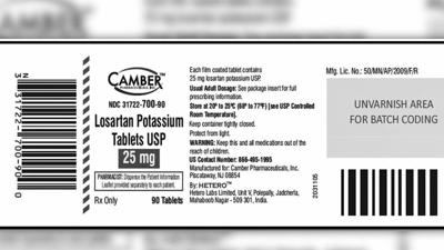 Blood pressure medication recall expands again to include losartan