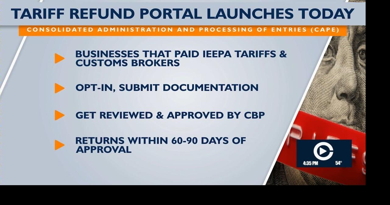 Tariff refund system launches for businesses