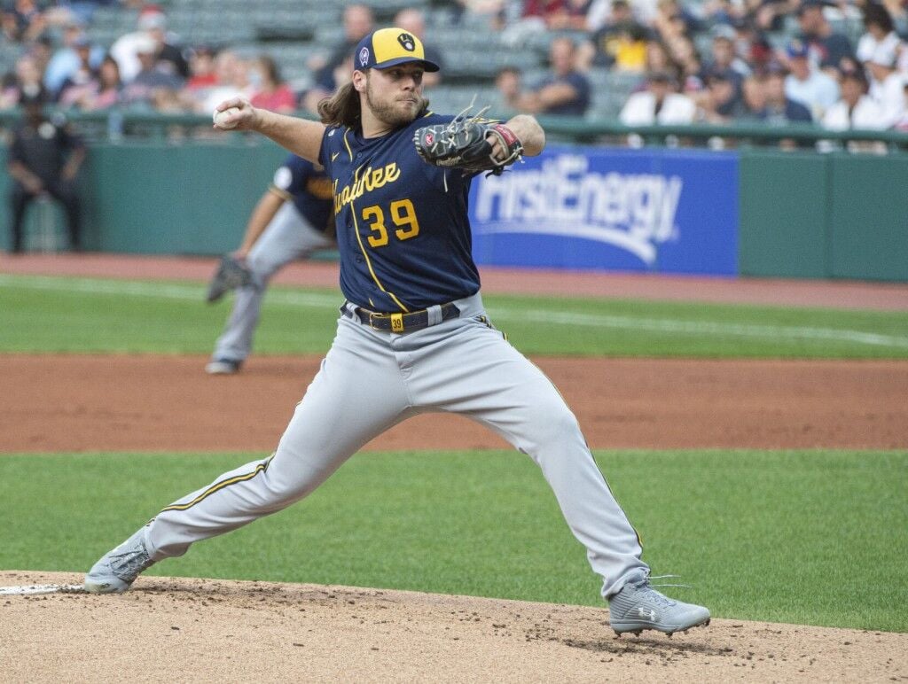 Corbin Burnes Milwaukee Brewers 2021 NL CY Young Award Winner T