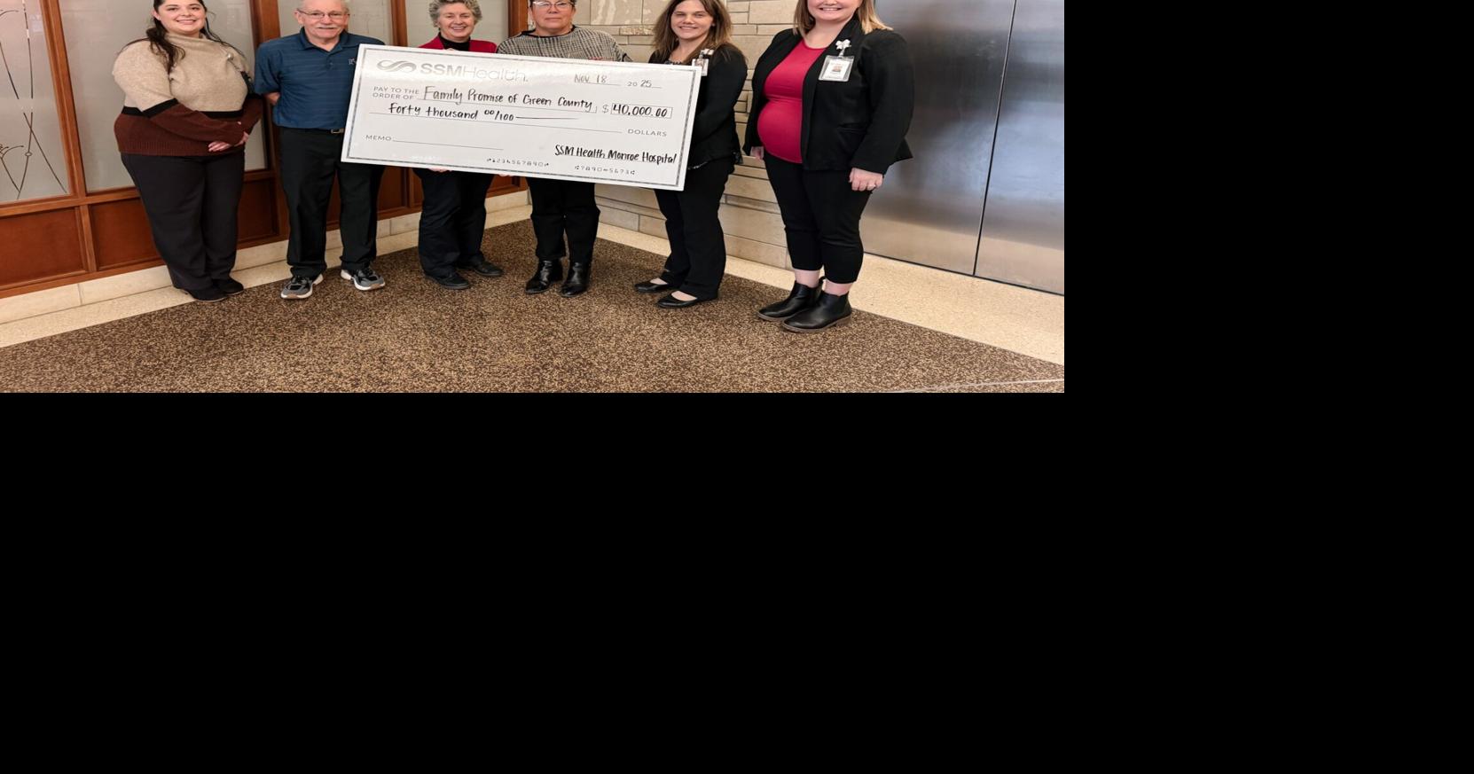 In the 608: SSM Health Monroe Hospital donates to Family Promise of Green Co.