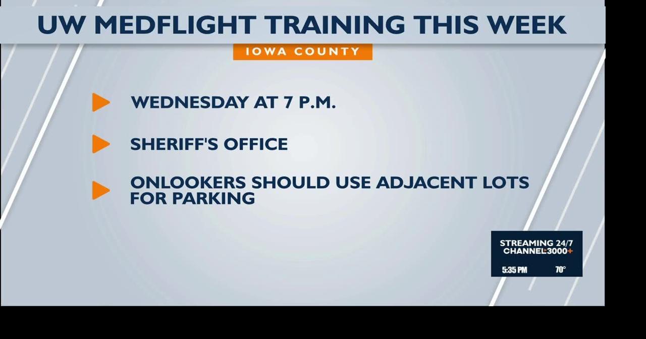 UW MedFlight to conduct training landing at Iowa County Sheriff's ...