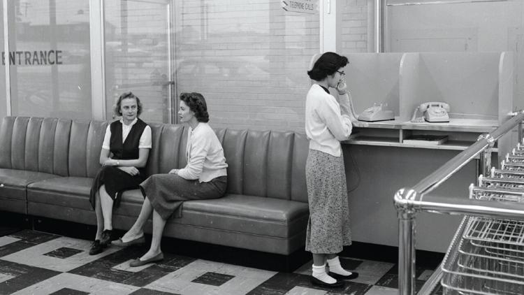 This Kroger in Midvale Plaza didn’t have bar codes or instant coffee in 1957, but it offered a lounge for shoppers to gather. This Kroger in Midvale Plaza didn’t have bar codes or instant coffee in 1957, but it offered a lounge for shoppers to gather.