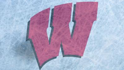 Wisconsin Badgers hockey logo ice
