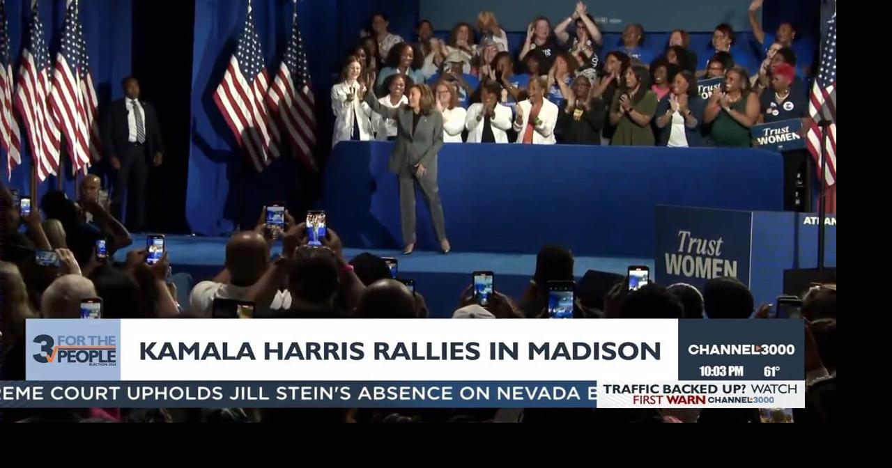 Vice President Kamala Harris holds rally at Alliant Energy Center ...