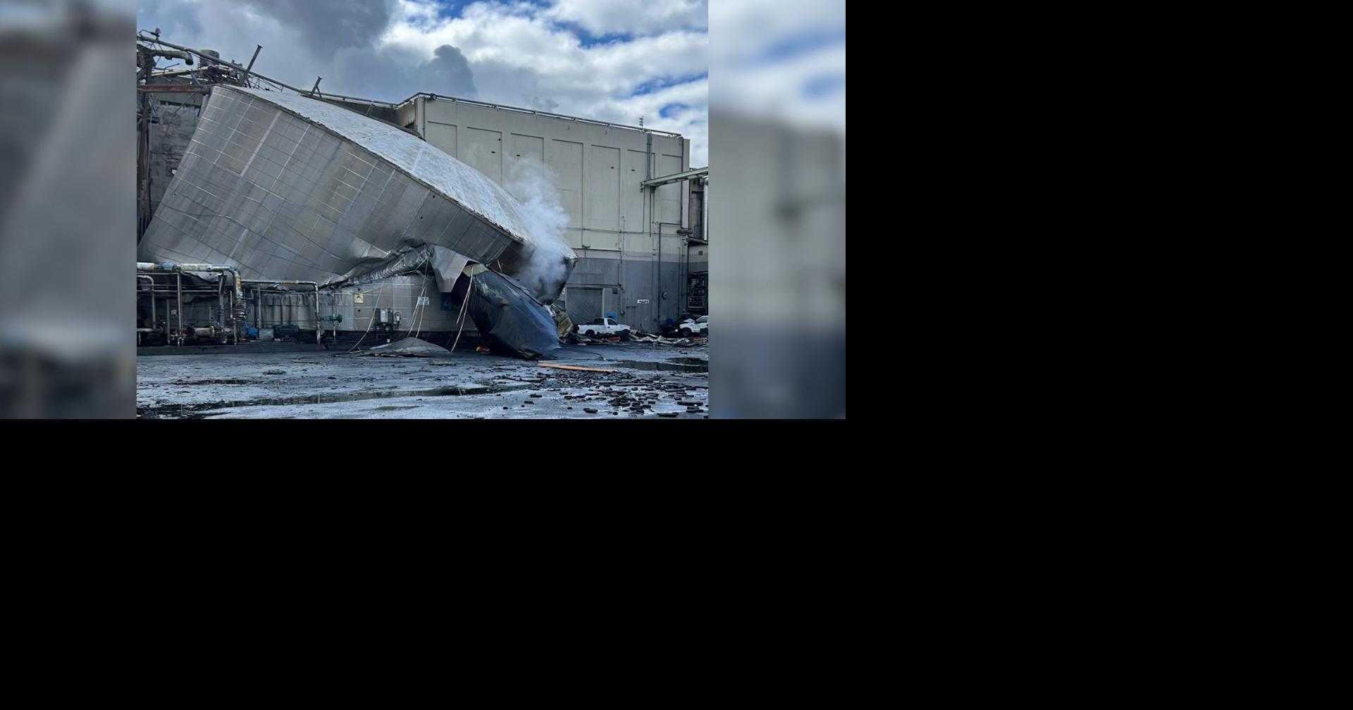 Chemical tank fatally implodes at a paper and packaging plant in Washington state
