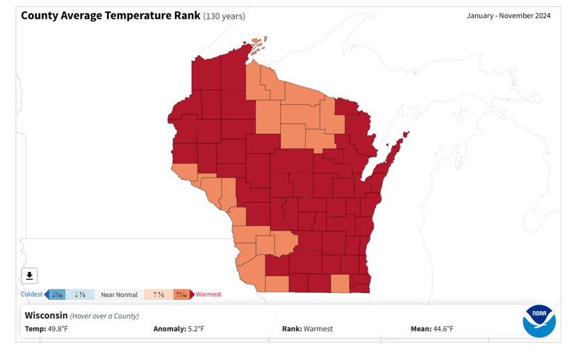 Beyond the Barometer: January through November 2024 is Wisconsin's ...