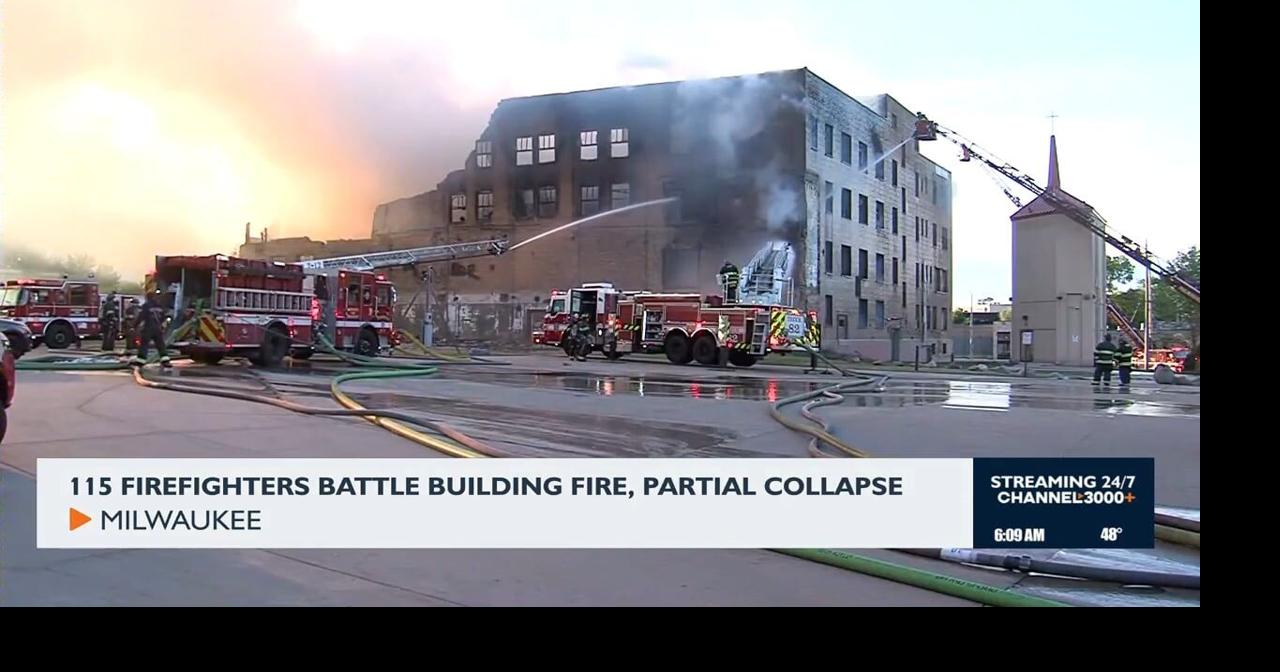 Massive fire causes Milwaukee building to collapse | Video ...