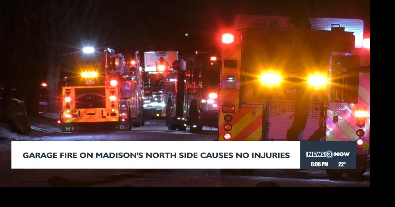 Garage fire on Madison's north side causes no injuries | Video ...