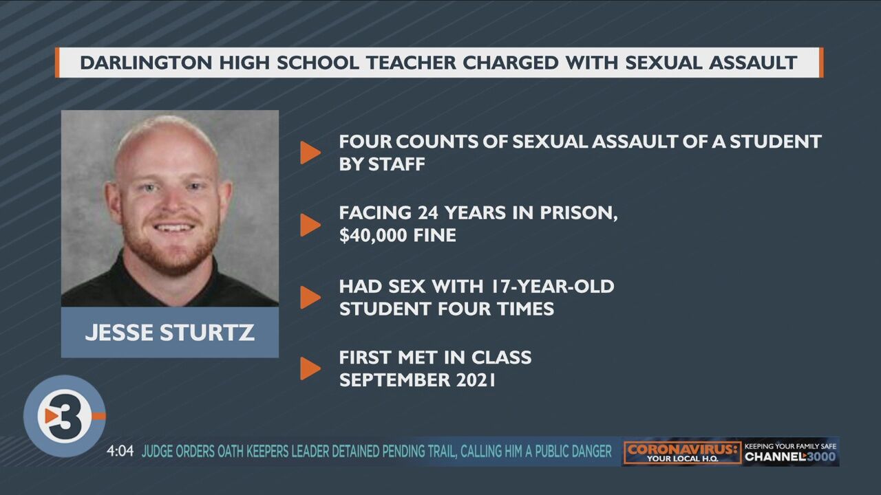 Darlington High School teacher charged with having sex with student