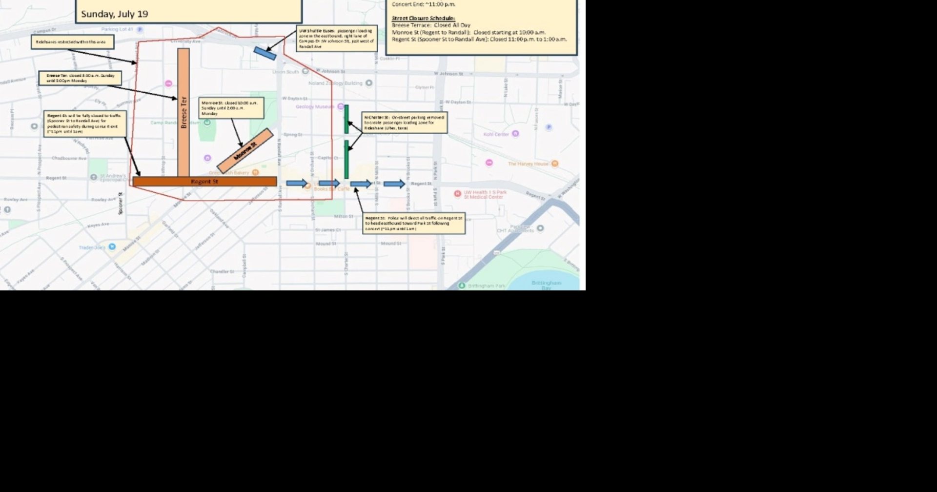 Street closures expected for AC/DC concert at Camp Randall