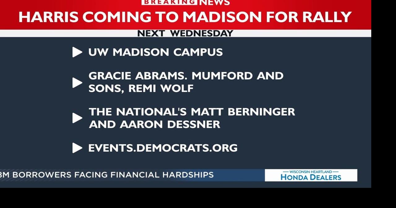 Harris coming to Madison for rally | Video | channel3000.com