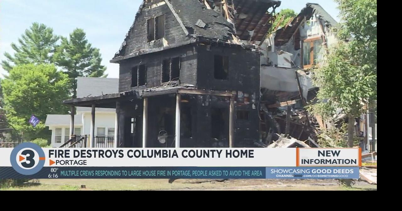 Multiple crews respond to large house fire in Portage, people asked to
