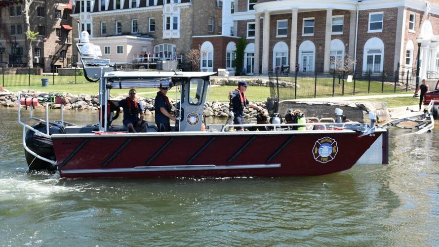 PHOTOS Fire dept. launches new lake rescue boat on Lake Monona News