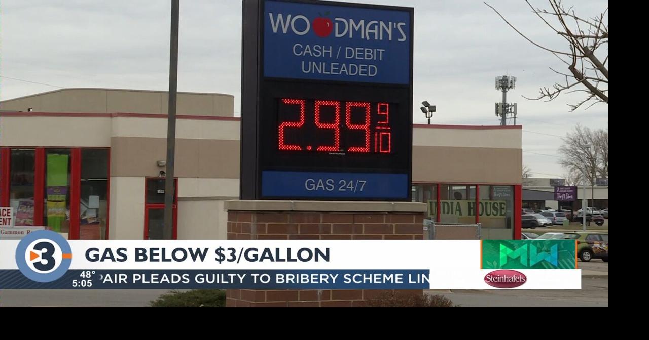 Gas prices in Wisconsin continue falling; average down nearly 60 cents