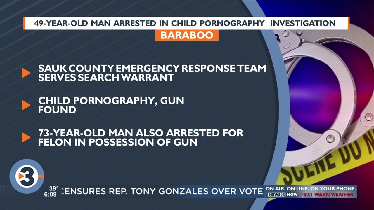 Baraboo police arrest 49-year-old man in child pornography investigation