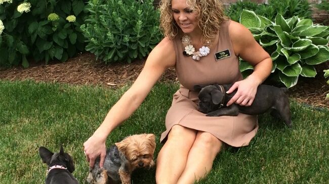 Kjerstin Goggin and her dogs