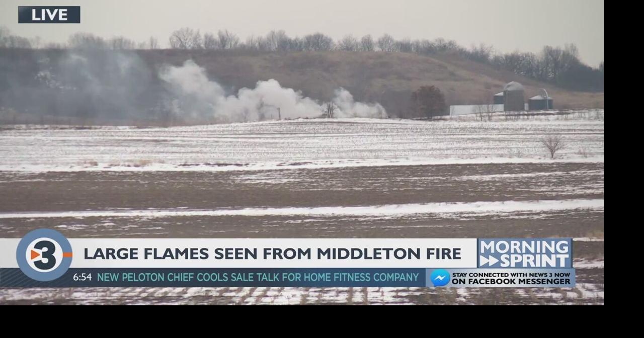 Crews battle large fire outside Middleton Monday morning | Local News ...