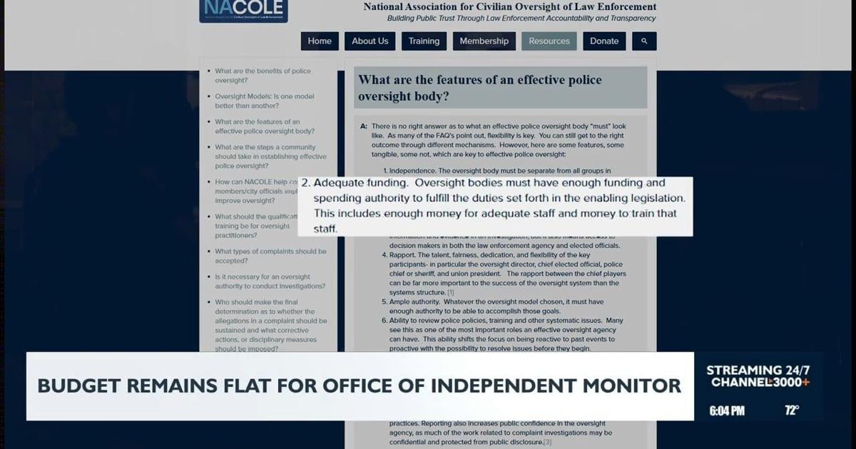 Event Monitor Pacemaker Office of Independent Police Monitor sees no change from 2026 in 2027 ...