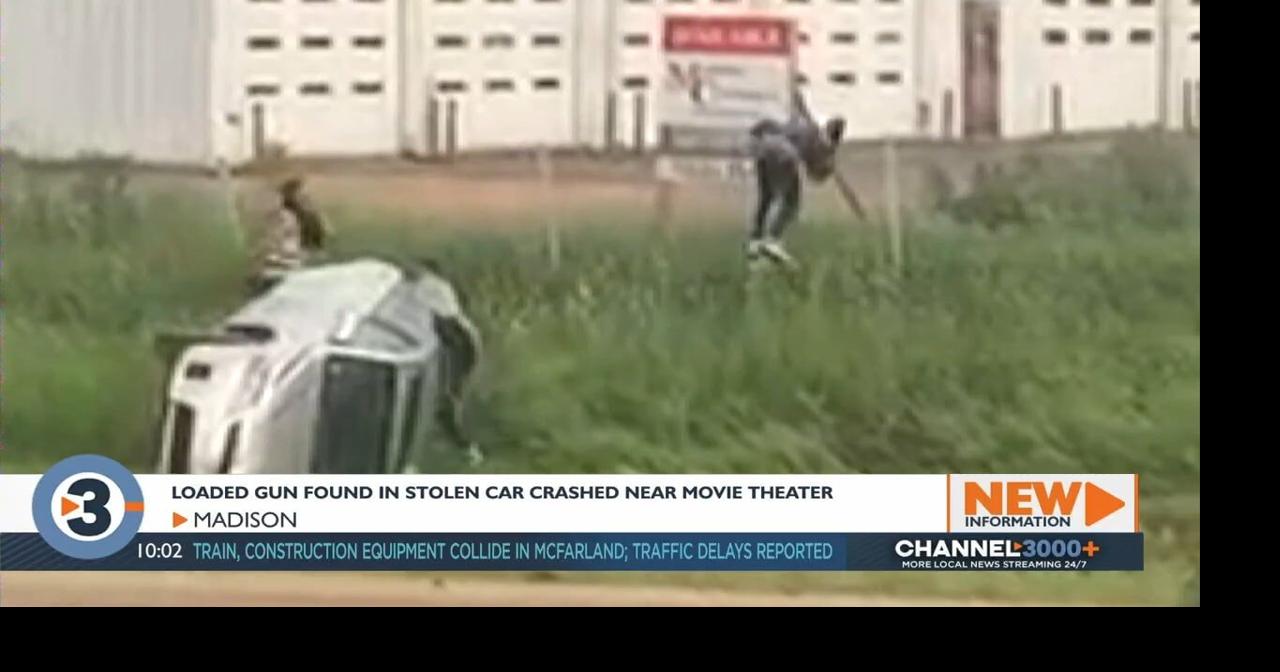 Loaded gun found in stolen car that crashed near west side movie ...