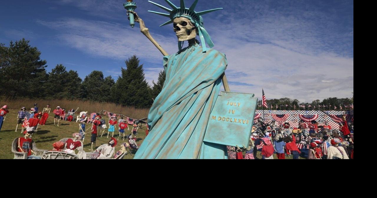 Red, White, and Boo! The 26th annual Holy Hill skeleton Display is bone ...