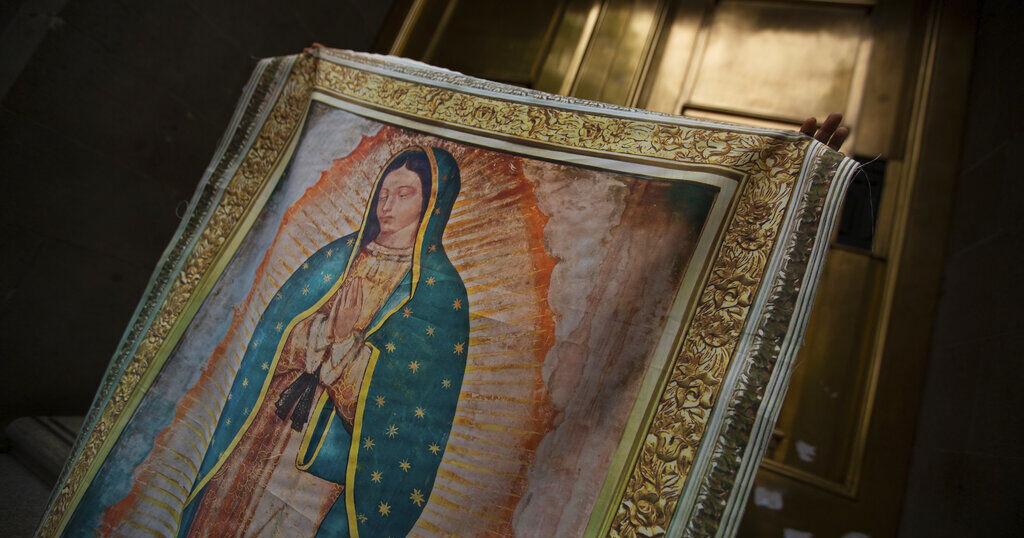 Life-size statue of Our Lady of Guadalupe visiting Madison during international tour