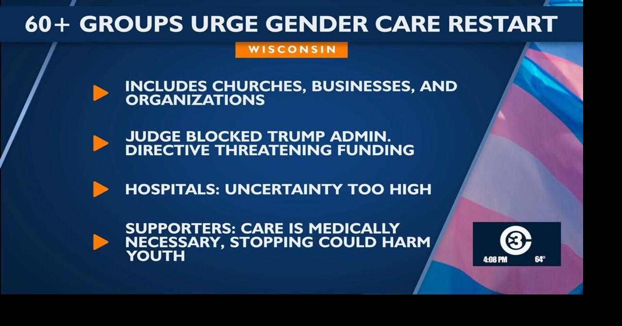 Wisconsin groups urge hospitals to restart gender-affirming care for minors