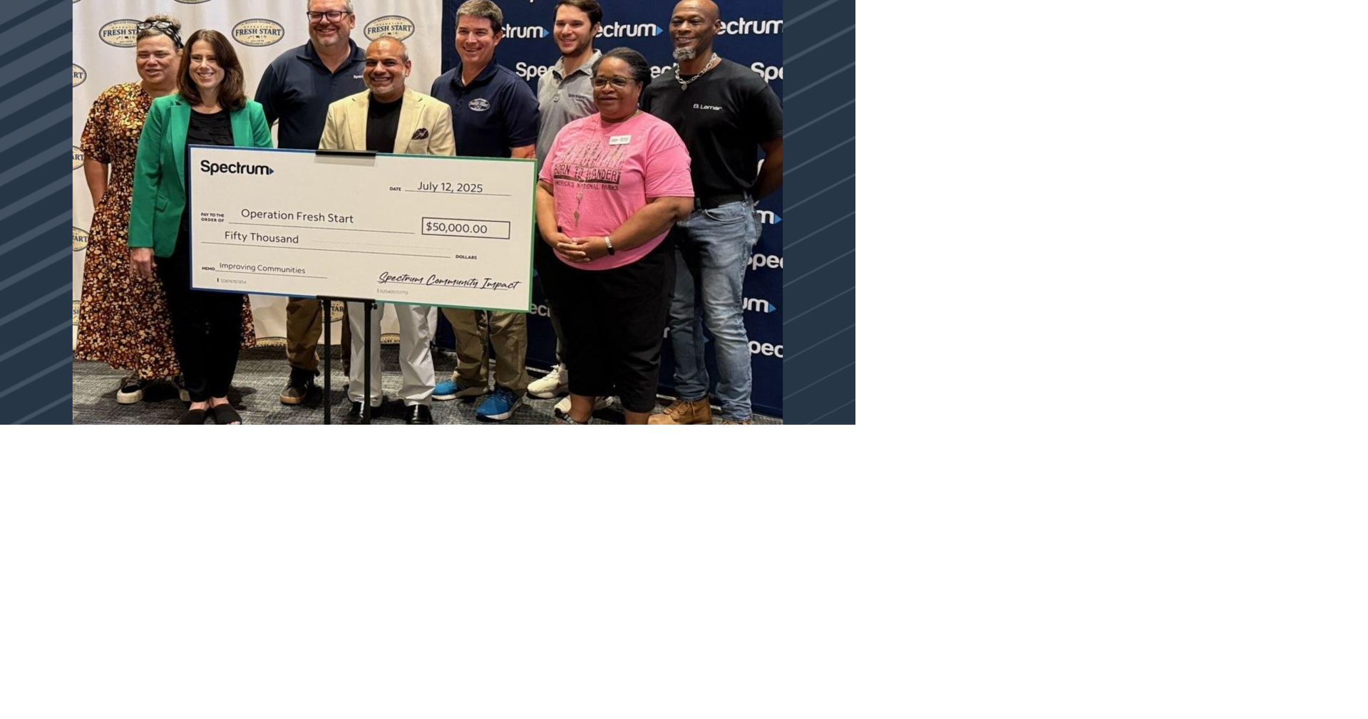 Operation Fresh Start receives grant through Spectrum's Community ...