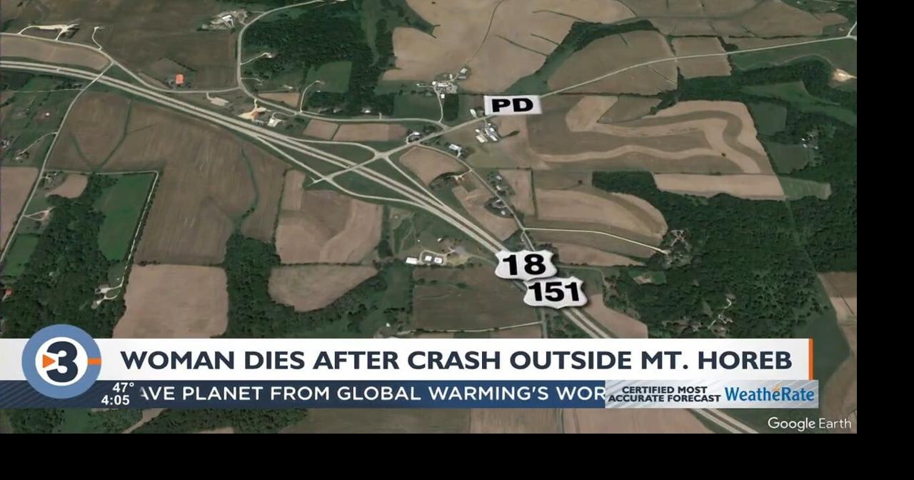 Woman ejected from vehicle, dies after crash outside Mt. Horeb Video
