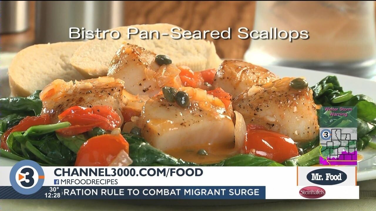 Mr Food Bistro Pan Seared Scallops Food Recipes Channel3000 Com 63f667e88b617.preview