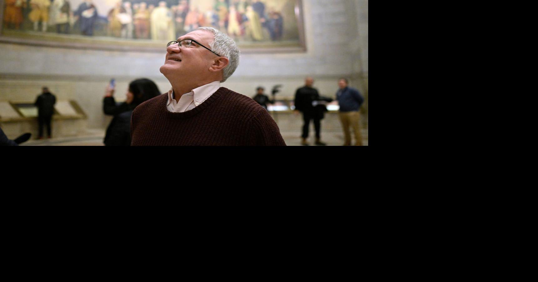 Viewing the Declaration of Independence, visitors reflect on the United States at 250
