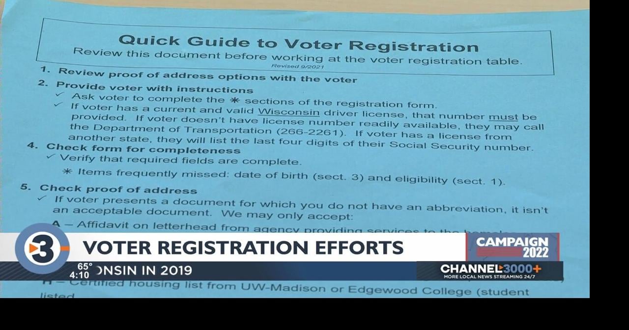 City Of Madison Holds Voter Registration Drive To Answer Questions Ahead Of November Election
