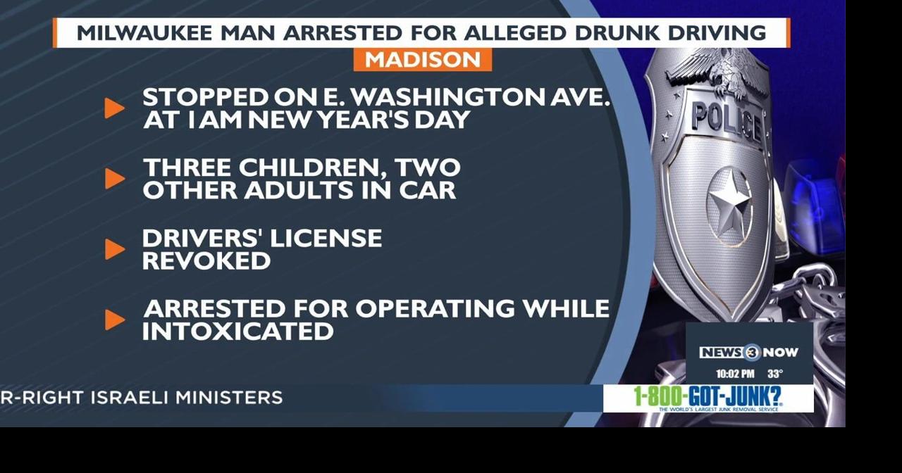 Milwaukee man arrested after driving drunk in Madison with three kids ...