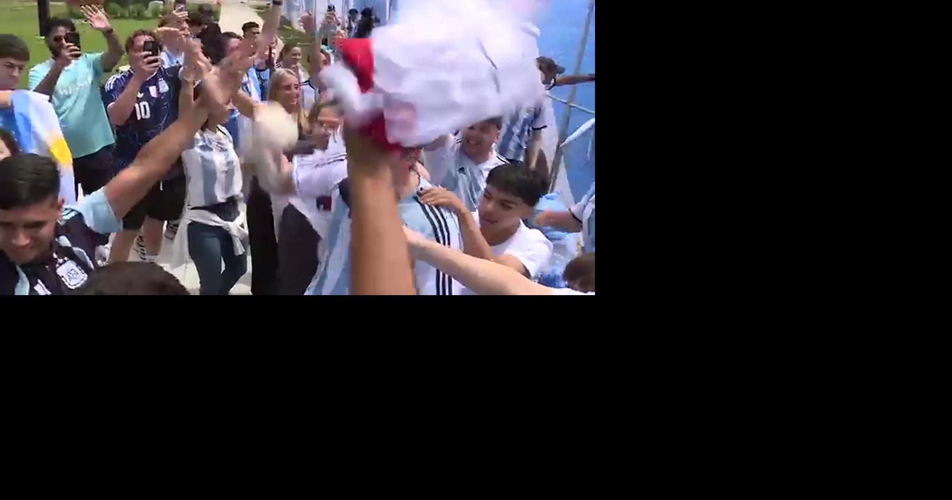 Argentina national team arrives at Kansas City International Airport ahead of World Cup