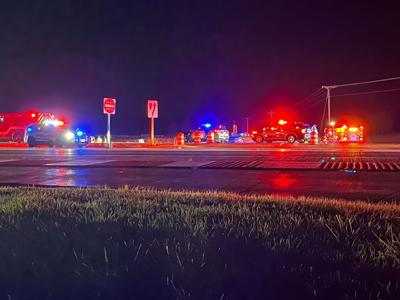 Highway 12/18 County AB crash scene